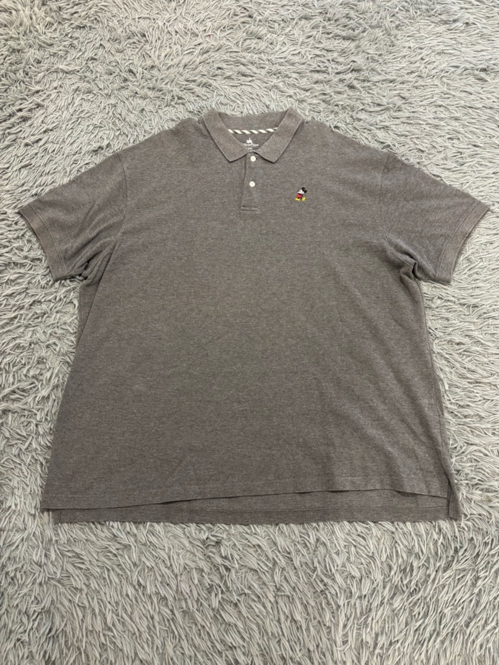 Disney Parks Men’s Gray Polo Shirt 3XL Mickey Mouse Golf Performance Preppy